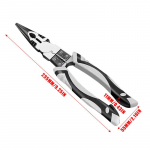 Juodos pilkos universalios plok&scaron;čios replės Techninė įranga Vielos pjaustytuvai Profesionalūs elektrikai Neslystantys praktiniai priežiūros įrankiai Flat-blade wire cutters