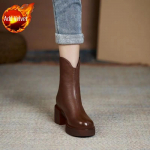 Moteri&scaron;ki batai &bdquo;Chelsea Boots Woman Winter&ldquo;, 2024 m. miela tendencija, elastinga pusiau reklaminė akcija, tikros odos pasiūlymas su auk&scaron;tos kokybės nauja 35