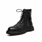 Mada Ruduo Žiema Madingi Vyri&scaron;ki Stambūs Batai Gyvulių Grūdėtos Odos Vyri&scaron;ki Batai iki Kulno Užtrauktukas Gatvės Kieti Kasdieniai Vyri&scaron;ki Batai botas hombre 38