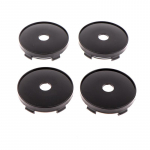 4 vnt. / partijoje 60 mm tinka 65 mm logotipas juodas plastikinis automobilio ratų centrinis stebulės dangtelių komplektas Automobilio ratlankių stebulės dangteliai Automobilių stiliaus priedai juoda