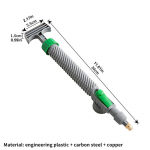 Auk&scaron;to slėgio oro siurblys rankinis purk&scaron;tuvas Reguliuojamas gėrimo butelis Pur&scaron;kimo galvutė antgalis Sodo laistymo įrankis Purk&scaron;tuvas Žemės ūkio įrankiai tamsiai pilka spalva