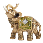 Dervos dramblio statula Ornamentas namų dekoravimui Priedai Retro vario spalvos dramblio skulptūra figūrėlės amatai darbastalio namų dekoras 9X4.5X9cm