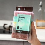 5 vnt. dvipusių valymo kempinių, buitinių &scaron;veitimo pagalvėlių, virtuvinių &scaron;luosčių, indų plovimo kempinių &scaron;luosčių, indų valymo rank&scaron;luosčių, priedų