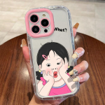 Mobiliųjų telefonų dėklai iPhone 11 13 XR 15 Pro Max 12 14 Pro Max dėklas iPhone 16 7 Plus 8 Plus XS Max Animacinis ra&scaron;tas Apsauga nuo kritimo Atspari smūgiams iPhone 6&6s geltona