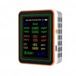 10 viename oro kokybės monitorius PM2,5 PM10 CO CO2 TVOC HCHO AQI temperatūros drėgmės ir kreivės vaizdas balta