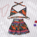 Paplūdimio augintinio bikinio maudymosi kostiumėlių rinkinys mažiems &scaron;unims Leopardo ra&scaron;to dirželis Vasaros &scaron;uniuko drabužiai Sijonas &Scaron;nauceris Mopsas talismanas maudymosi kostiumėliai S-suit 1.5-2.5kg