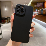 &bdquo;iPhone&ldquo; skirtas &bdquo;Samsung Huawei Honor Xiaomi Redmi OPPO Realme Vivo&ldquo; telefono dėklas Mink&scaron;tas guminis pilnas dangtelis, fotoaparato apsaugos dizainas, atsparus smūgiams dangtelis Vivo V21/V21 5G/V21S 5G juoda