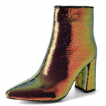 Sidabriniai aulinukai moterims batai žiema seksuali prabanga smailianosiai auk&scaron;takulniai trumpi aulinukai blizgučiai auksiniai raudoni &scaron;okių vakarėlio batai moteri&scaron;ki 41 geltona