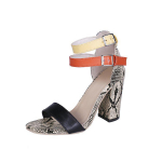 Retro stiliaus serpentino ra&scaron;to lopelių gladiatorės sandalai su sagtimi, atviru priekiu, storu kulnu, platforma, madingi, vakarėliams, moterims 3 auksas