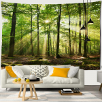 3D kra&scaron;tovaizdis mi&scaron;kas beržas mi&scaron;ko medžiai didelis gobelenas hipis siena gobelenas bohemi&scaron;kas papuo&scaron;ti gobelenas miegamojo fonas audinys W300xH180cm