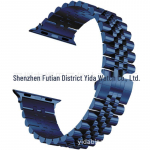 Suderinamas nerūdijančio plieno dirželis Apple Watch 8/7/6/5/Ultra 42/44/45/46/49mm mėlyna