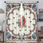 Paisley užtemdantys užuolaidos svetainei pertvarai tiulis miegamajam Helovino dekoracija namų interjero užuolaidos 2 vnt. vaikas W50xH70cmx2pcs-CL