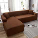Nordic Chaise Longue Elastic Sofa Cover - Universal All-Season Cushion Cover Set two people 145-185cm kava