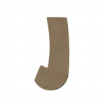 Lettre majuscule J en bois MDF &agrave; d&eacute;corer - 8 cm