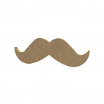 Moustaches en Bois &agrave; d&eacute;corer - Marque - Mod&egrave;le - Bois - 13 cm - Marron