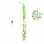 104cm Žali Dirbtiniai Lapai Augalai Vijoklis Vestuvių Vakarėlis Namų Sodo Tvora Dekoracija Ratanas Sieninis Kabinamas Pintas Vijoklis 104CM