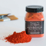 Pigment pour cr&eacute;ation de peinture - pot 100 g - Rouge vermillon fran&ccedil;ais substitut raudona