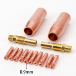 Pilnas 14 vnt. MIG suvirinimo rinkinys TW 100L kontaktiniam dujų difuzoriaus antgaliui 0.9mm