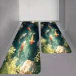 1 vnt. nuo nuovargio virtuvės kilimėliai, Vandenų gyvūnijos ra&scaron;tas, Vandeniui atsparus, Neslystantis, Storas, Mink&scaron;tas virtuvės kilimėlis, Didelio patvarumo, Patogus stovėjimo kilimėlis virtuvei 40*60cm