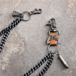 Dvigubo ginklo kulkos pakabukas, odinis ir metalinis hip-hop punk vyri&scaron;kas dirželis geltona