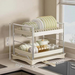 Virtuvės daugiafunkcinis indų džiovinimo stovas Dvigubas stalinis indų, dubenų, lėk&scaron;čių, stalo įrankių, puodų dangčių džiovintuvas Dubenų stovas Organizatorius