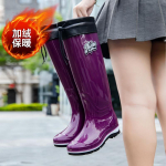 Eksportas lietaus batai moteri&scaron;ki auk&scaron;ti vandeniui atsparūs batai lietaus batai vandens batai moteri&scaron;ki storu padu virtuviniai veliūriniai &scaron;ilti guminiai batai 38