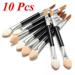 10 vnt. aplikatorius, dvigubi kosmetiniai &scaron;epetėliai, moteri&scaron;ki makiažo &scaron;e&scaron;ėliai akių pie&scaron;tukai, kempinės lūpų &scaron;epetėlių rinkinys