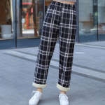 VEZFAA Moteri&scaron;kos mados laisvalaikio languoto ra&scaron;to kelnės auk&scaron;tu juosmeniu kelnės ir kapriai Size: One Size