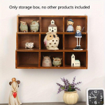 1 vnt. Raudonas/Mėlynas 9 skyrių Vintažinis Medinis Sieninis Pakabinamas Sandėliavimo Stovas, Auk&scaron;tos kokybės Stalinis papuo&scaron;alų ir kolekcionuojamų daiktų Ekspozicinis Stovas. mėlyna