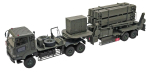 MONOCHROME Valdomoji raketa Patriot Oro pajėgų mokymo grupė Hamamatsu oro bazė Baigtas produktas 1/43 Žemės-oras (PAC-3) Savaranki&scaron;ka oro gynyba black
