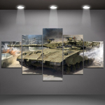 5 skydų Tank War drobės spausdintas paveikslas svetainės sienų dekoravimui HD paveikslas meno kūriniai plakatas1 be rėmo 40x60cm*2 40x80cm*2 40x100cm*1