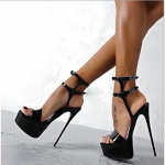 16 CM Super auk&scaron;takulniai sandalai vakarėliui Sexy Dress Batai Moteri&scaron;ki ploni kulniukai Platforminiai pompos, plius dydis 34-46 34