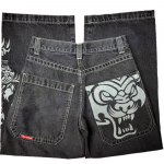 Unisex Y2K Baggy džinsai vyrams Harajuku 2000-ųjų vintažiniai siuvinėti džinsai hip hopo gatvės drabužiai moterims kasdieniai plataus kirpimo džinsai M