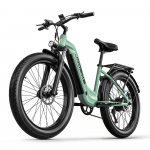 JOOBIKE JOO1 Elektrinis dviratis 1000W 48V17.5Ah E-kalnų dviratis Suaugusiems E-dviratis Vyrams Elektrinis dviratis 26 colių storos padangos Visureigis E-dviratis žalia