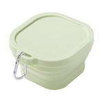 400/750ML Sulankstomas silikoninis dubenėlis, sulankstomas maisto laikymo indas su dangteliu 400ML smėlis