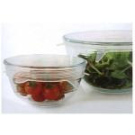Silikoniniai i&scaron;tempiami dangteliai - 2 vnt. rinkinys - Crystal Platinum - Skersmuo 12 ir 17 cm