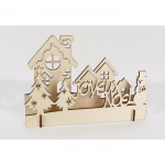 Mini sc&egrave;ne de No&euml;l en bois cisel&eacute; &agrave; monter 23x16x3,5 cm