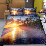 Dream NS Modern Nature patalynės komplektas 3D skaitmeninis spausdinimas Beach Coconut Grove vasaros miegamojo antklodės užvalkalas pagalvės patalynės komplektas Us Twin 173x218cm