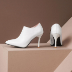 Eleganti&scaron;ki moteri&scaron;ki ankle boots Siurbliai Mada Seksualūs Smailus pir&scaron;tas Raudoni Balti Juodi Auk&scaron;takulniai &Scaron;ventiniai Vestuviniai Batai Moterims Didelis Dydis 42 balta