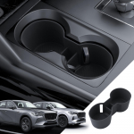 LANTU Mazda CX-60 KH serijos puodelių laikiklio dėmėms atsparus dangtelis CX60 gėrimų laikikliui TPE Mazda CX-60 Console Tray Cover juoda