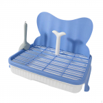 Dog Toilet Indoor Potty Tray Easy to Clean Sturdy with Guard Urinary Column Non Slip Grille for 47cm Gray 14mm