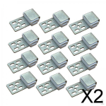 2x 12 vienetų sofos spyruoklių spaustukai 1,5 mm storio jungtys Penkių skylių metaliniai priedai