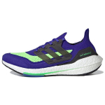 adidas UltraBoost 21 Sonic Ink Screaming Green Unisex Bėgimo bateliai Mėlyni Core-Black S23873 40⅔