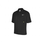 Nike vienspalviai vienaeiliai mar&scaron;kiniai trumpomis rankovėmis su logotipu vyri&scaron;ki vir&scaron;utiniai drabužiai Juodi DX6308-010 L