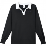&bdquo;Nike Sportswear Essential&ldquo; spalvotų blokų spausdintų treniruočių mar&scaron;kinėliai, laisvi, lengvi, atlenkiama apykakle, ilgomis rankovėmis, nuleidžiamais pečiais, FB8721-010 L