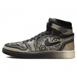 Air Jordan 1 High Zoom Comfort 2 D&iacute;a De Muertos Vyri&scaron;ki sportbačiai Kreminis Juodas &Scaron;viesiai Dramblio Kaulo FQ8155-010 44.5
