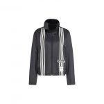 Adidas Originals Neutral Court sportinis mar&scaron;kinėliai su trimis juostelėmis, spalvota blokine, užtraukiama apykakle, ilgomis rankovėmis, juodi IS5247 S