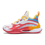 Li Ning Jaunimo Pionierių Komanda 2.5 Palaikantys Tinklelis Neslystantys Smūgius Sugeriantys Dėvėjimuisi Atsparūs Kvėpuojantys At&scaron;okantys Vidutinio Auk&scaron;čio Krep&scaron;inio Batai YKBS050-5 42