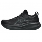 ASICS Gel Nimbus 27 Wide Juodi Grafito Pilki Moteri&scaron;ki Bėgimo Bateliai 1012B752-001 36