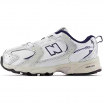 New Balance Sintetinės odos MR530 Patogūs smūgius sugeriantys žemi sportiniai bateliai Kūdikių bateliai Sidabriniai Balti IZ530GN 27.5
